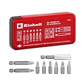 Orijinal Einhell 9 Par&ccedil;a Bit Dağıtıcı Seti (25/50 mm Bitler, U&ccedil; Tipi İşaretlemesi, Manyetik Bit Tutucu, Krom Vanadyum, Cep Ti