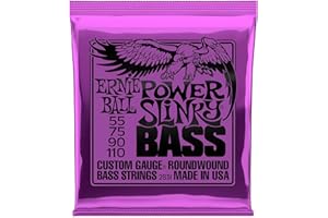 Ernie Ball Power Slinky Nickel Wound Electric Bass Strings - 55-110 Gauge