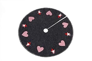 Okrągły filcowy kocyk Heitmann Deco - ochrona przed igłami sosny - Podkład pod choinkę z motywem świątecznym - szary