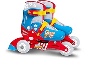 STAMP Adjustable Two in One 3 Wheels Skate Paw Patrol Size 27-30, Bleu