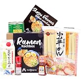 Ramen Kochset für japanische Nudelsuppe – für 8 Portionen, 6-teilige DIY Ramen Box, inkl. Anleitung für Shoyu Ramen, Geschenk