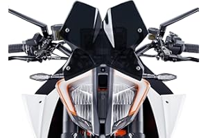 TAZGANTAX Motorrad Front Windschutzscheibe Windschutz Kompatibel mit 1290 Super Duke R 2021 2022 2023 2024 Sport Windabweiser Verkleidungs Deflektorschutz (Rauch)