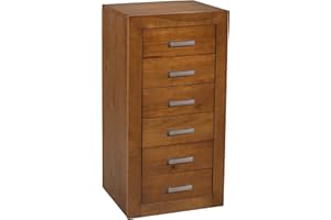 DOGAR Moblit Cajonera Comoda Sinfonier de Seis Cajones Realizado en Madera de Pino Macizo Color Cerezo Serie Kalpe Medidas (105x50x40) cm (altoxanchoxfondo) Robusto y Duradero