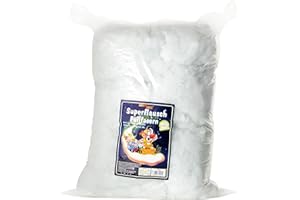 Hobbybest Polyester Füllwatte Hochflauschig 1000 g Beutel, 100%, White, 50 x 40 x 20 cm