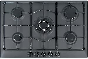 Plados Piano cottura STAR75 a gas incasso 5 fuochi 75 cm - Nero Matt