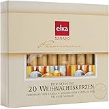 Eika Christmas Tree Candles - Angel Chime Candles - Pyramid Candles - Gold - Height 10.5 cm, Ø 1.25 cm - Made in Germany - (Set of 20)