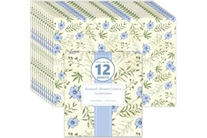 SCENTORINI Linen Scented Drawer Liners, Scent Paper Liners for Wardrobe, Bedroom, Closet, Shoe Cupboard 12 Sheets