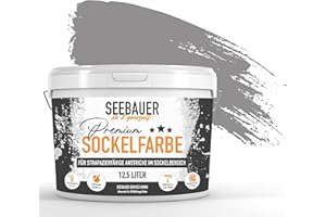 SEEBAUER diy® | Premium-Sockelfarbe für Außen | Für stark beanspruchte Flächen | Beton, Mauerwerk, Kellerwand, Fassade & Dachflächen (300 ml, No. 232 Misty Moor)