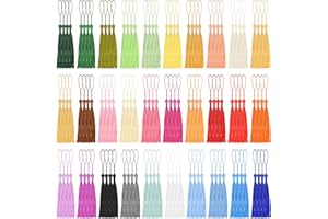 NACHLYNN 120 Pcs Bookmark Tassels Bulk 13cm/5 Inch 30 Colors Silky Handmade Soft Craft Mini Tassels for Jewelry Keychain Making