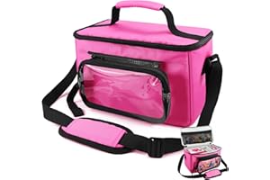 ANNMORE Sac de Rangement pour Toniebox, Housse de Transport pour FABA Conteur d'histoire, Mallette de Transport pour Tonies Figurines, Rose