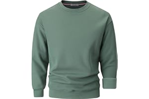 VEIISAR Herren Heavy Weight Pullover mit Rundhalsausschnitt,410g – Warmes Sweatshirt für Herbst & Winter - Dickes Fleece-Innenfutter