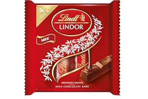Lindt Lindor Milk Chocolate Bars, 4 x 25g