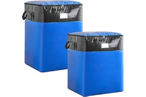 QINGZY Aufbewahrungstasche 104+140L, 2 Stück extra große Umzugstaschen, Blau Große Aufbewahrungstasche mit Reißverschlüssen und Griffe, Wasserdichte Tragetasche für Umzug, Kleidung, Bettwäsche