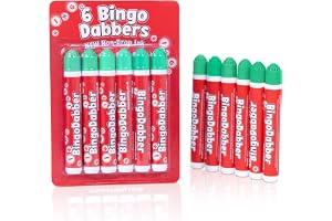 evelay 6 Bingo Dabbers – 20 ml smala markörer | blandade eller enkla färger | droppfritt bläck för smidig märkning