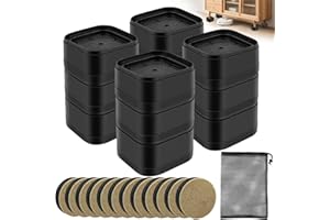 BITEFU 24 Stück Möbeluntersetzer Eckig, Platzsparende Uping Möbelerhöher für Sofa, Couch, Stuhl, Schreibtisch Schafft Zusätzliche 3,5 cm, 7 cm Oder 10,5cm