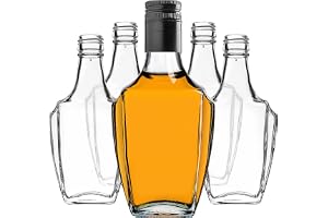 KADAX 10-pack glasflaskor 250 ml med skruvlock Svart – Tomma små flaskor för påfyllning av likör, snaps, olja, vinäger & sira