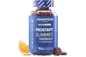‎NOVOMINS Prostata Komplex - 60 Gummies - mit Kürbiskern, Brennesselsamen, Shiitake, Reishi, Zink, Selen, Cranberry - Prostata Kapseln Komplex Alternative - Glutenfrei und Vegan - Novomins