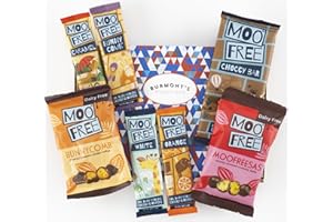 BURMONT'S SPECIALITY GIFTS Moo Free Ultimate Chocolate Selection Hamper Gift Box - Dairy Free, Organic, Gluten Free & Vegan - Hamper Exclusive To Burmont's