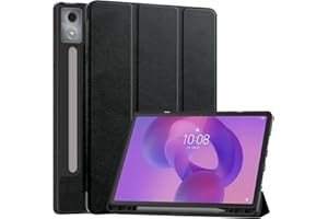 Vakarey Per Lenovo Idea Tab Pro Cover Con Portapenne,Ultrasottile Intelligente Custodia Per Lenovo Tab Pro 12.7 Pollici 2025,Nero