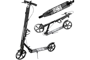 Raven - Patinete para niños y Adultos - Scooter - Patinete - Plegable, Ajustable, Correa de Transporte, Timbre, portabotellas