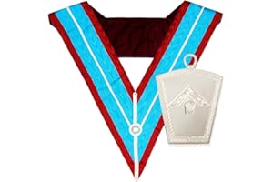 THE MASONIC COLLECTION - Mark Past Masters Collar With Past Masters Collar Jewel - Finely Hand Made - Comes in Cellophane Sleeve - Freemason Gift for Men