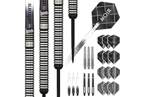 Unicorn Steel Tip Darts Set | Gary 'The Flying Scotsman' Anderson Noir Phase 3, 5 & 6 | 90% Tungsten Barrels with Black Titanium Coating | Presentation Packaging | 21g, 22g, 23g, 24g, 25g or 27g