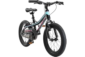 ‎BIKESTAR BIKESTAR Kinder Fahrrad Aluminium Mountainbike mit V-Bremse für Mädchen und Jungen ab 4-5 Jahre | 16 Zoll Kinderrad MTB | RISIKOFREI TESTEN