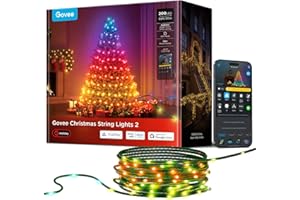 Govee RGBWIC Guirlande Lumineuse de Noël 30M, Décorations d'Halloween Noël pour L'intérieur, Lumières 300 LEDs avec Smart Mapping et AIGC, 130+ Dynamic Scene Modes, Compatible avec Matter, Câble vert