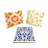 Temmiz Swedish Dishcloth İsve&ccedil; Bezi Otantik Desenler 3'l&uuml; Paket, S&uuml;rd&uuml;r&uuml;lebilir, Tekrar Kullanılabilir, T&uuml;m Y&uuml;zeylere Uygulan