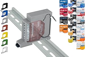 SHELLY HUTSCHIENENHALTER PW3D Support de rail DIN simple pour 18 shellys : 1 Gen3, 1PM Gen3, 2PM Gen3, i4 Gen3, Plus 1, Plus 1PM, Plus 2PM, Plus i4, Plus 0-10 V, Wave 1PM, Wave 2PM, Wave Shutter, Wave i4 (gris)