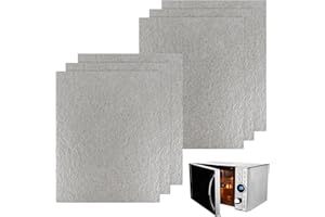 ELEPRUC 6 Stück Mikrowelle Glimmerplatten Blätter, Glimmerblatt 15 x 12 cm Glimmerscheibe für Mikrowellen, Universal Glimmerblatt Reparatur Teil für Mikrowelle
