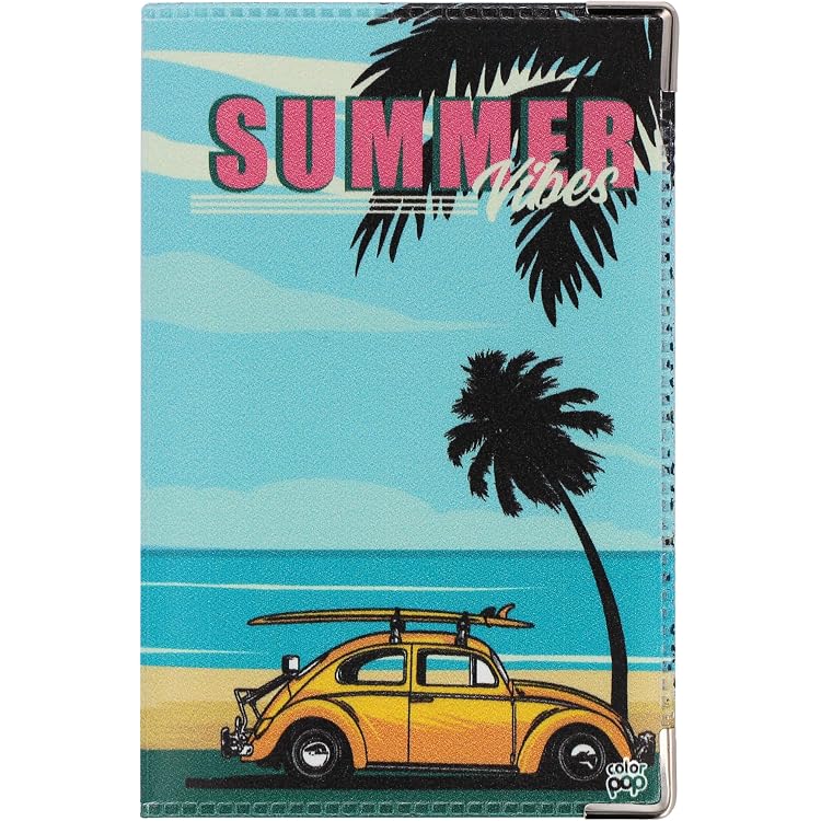 Porte-papiers Voiture Color Pop Fabriqué En France – PVC Velours, étuis Transparents Pour Carte Grise & Permis, Dimensions 15,4 X 10,3 Cm