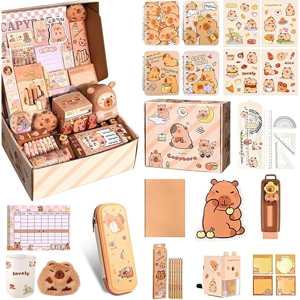 Pennenetui etui Capybara ontwerp meerlaags etui voor schrijfwaren, groot etui voor kinderen, dierenpennenetui, schattige pennenhouder, Capybara, Siehe Beschreibung, Zie beschrijving