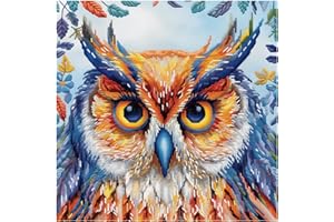 cukol cukol Eule Kreuzstich Set Vorgedruckt, Tiere Stickvorlagen Stickbilder Vorgedruckt Kreuzstich Stickpackungen Stickpackung Cross Stitch Embroidery Kit Stickset Sticken Set Erwachsene Anfänger