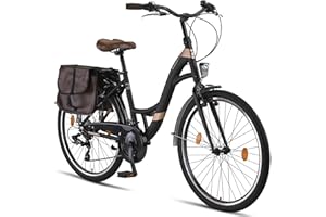 Licorne Bike Stella Plus City Bike rower miejski, koła 26 i 28 cali – aluminiowy, dla dziewcząt, chłopców, mężczyzn i kobiet – 21 przerzutek, rower holenderski (StVZO, obowiązują przepisy lokalne)
