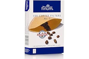 Finum Lot de 100 filtres à café Papier N° 2 Marron