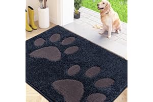 FCSDETAIL Schmutzfangmatte waschbar 60 x 90 cm, Fußmatte Innen, absorbierend Fussmatte, rutschfeste Sauberlaufmatte, wasserdicht Teppich für Hund, Eingang, nasse Pfoten
