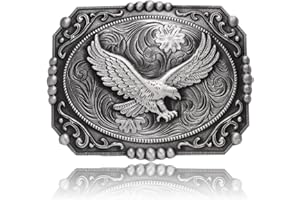BBOTEN Vintage Cross Eagle Horse Belt Buckles for Men, Rodeo Cowboy Belt Buckle Mens, Large Western Belt Buckles