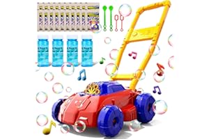 Doloowee rote und Blaue Blase Rasenmäher für Kleinkinder, Blase Makers für Kinder, Sommer im Freien Garten Gartenspielzeug, Geburtstagsgeschenke für Vorschule Jungen Mädchen