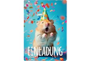 ‎PACKLIST PACKLIST Einladungskarten Geburtstag – 12x Einladungskarten Hamster für Ihre Feier – Die Perfekte Einladungskarte Für Eine Unvergessliche Feier!