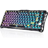 GravaStar Mercury K1 Lite Kablosuz,T&uuml;rk&ccedil;e Q, Mekanik Gaming Klavye, RGB Işıklı, Transparent Black