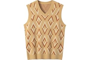 ZHILI zhiliFs - Maglia da Uomo con Scollo a V, Senza Maniche, in Tinta Unita, Tinta Unita, vestibilità Ampia