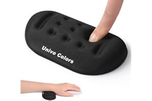 UNIVO COLORS UnivoColors Black Superfine Memory Foam Wrist Rest Soft Gel Ergonomic Mouse Pad Wrist Support for Mouse, Gaming, Computer, Laptop, Office