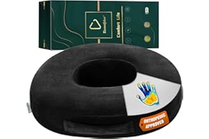 Ecosafeter Donut Hämorrhoiden Sitzkissen-Kissen für Bürostuhl, Einfach und praktisch, Ergonomisches Steißbeinkissen, für Schwangerschaft, Postnatal, Ischias, Steißbein