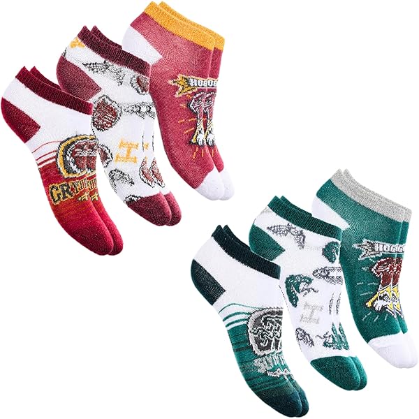 Lot de 5 paires de mi-chaussettes Harry Potter marine - Harry Potter