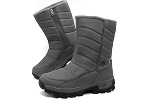 Topwolve Bottes de Neige Homme Imperméable Bottines de Hiver Doublure Fourrées Chaude Boots Antidérapante Extérieur