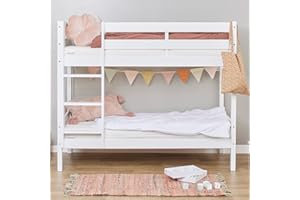 ‎HOPPEKIDS Hoppekids Etagenbett 2 Kinder 70x160 | Hochbett für 2 Kinder | Weiß