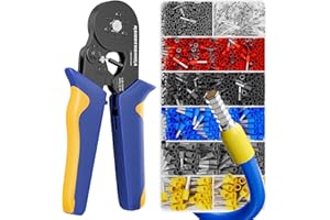 haisstronica Ferrule Crimping Tool Kit Black Wire Ferrules Crimper with 1200PCS Ferrule AWG 23-10 Wire End Ferrule Terminals