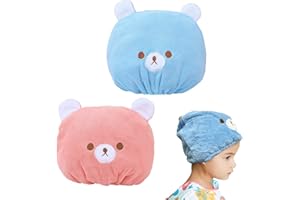 TSHAOUN 2 Stück Haarturban, Haar Handtuch Wrap Für Kinder, Mädchen und Damen, Mikrofaser-Handtuch, wasserabsorbierend süßes Schnell Trocken Haar Badekappe für Alle Haartypen