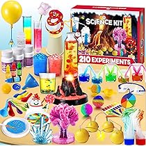 UNGLINGA 150 Experimenten Wetenschapskit voor Kinderen Jongens Meisjes Speelgoed Cadeau Ideeën Verjaardag Kerstmis, S.T.E.M Chemie Set Fysica Educatieve Activiteiten, Breken van Geodes, Vulkaan